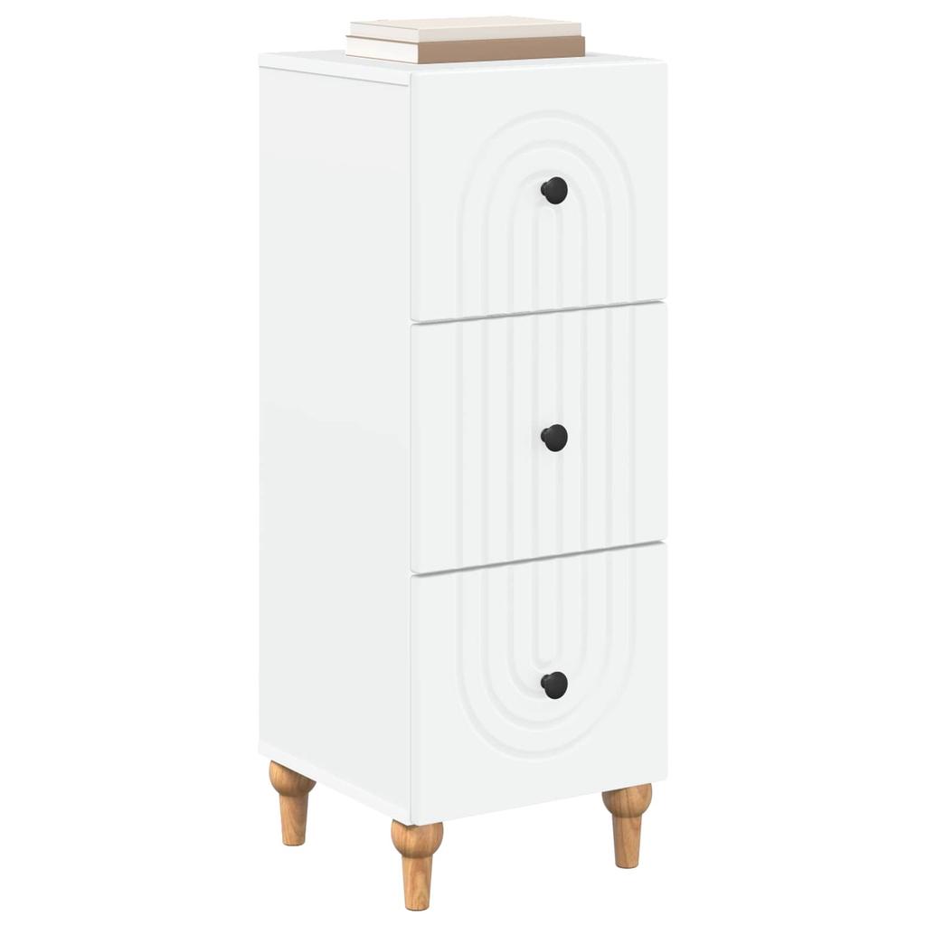 White Drawer Cabinet 33 x 34.5 x 90 cm Particleboard