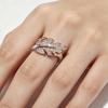 Creative Leaf Shape Two-color Electroplated Rose Golden Ring