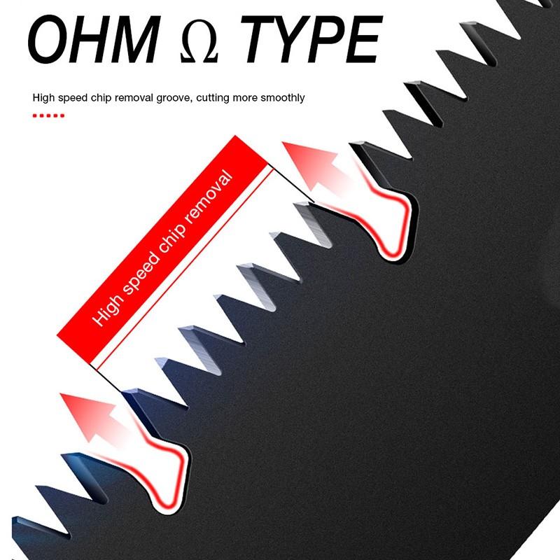 43cm 47cm 53cm Ağaç İşleme Katlanabilir Testere 3 Yan Taşlama Teflon Antipas Kaplama Günlük Testere Ağaç Düzelticiler Kamp için