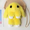 Niedliche flauschige Pompons aus Kaninchenfell Kettentasche Damen Cartoon Hase Umhängetasche Flauschiger Hase Schulterplüschrucksack Mädchen Geburtstagsgeschenke
