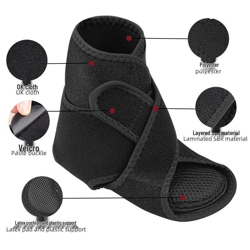 Double-Layer Ankle Brace with Arch Support and Foot Drop Lifting Strap