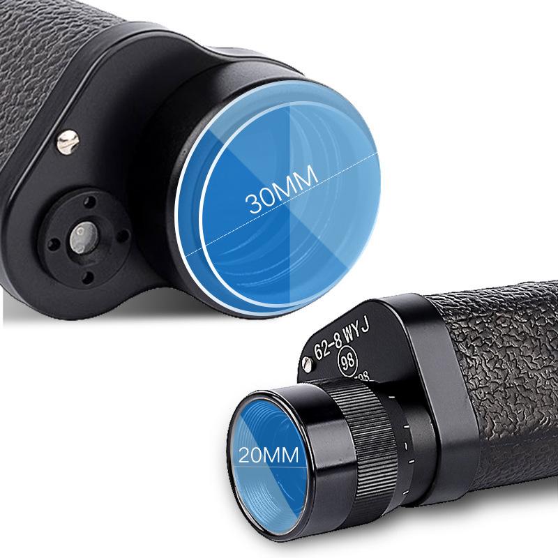 62 Type 8x30 Portable Monocular with High Magnification HD and Non-Infrared Color Imaging for Low-Light Night Vision