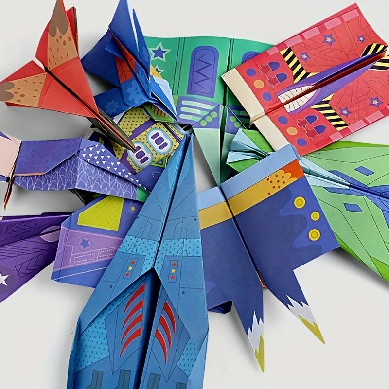 36pcs of Colored Paper - Handcrafted Creative Airplane Origami, 3D Origami Manual DIY, The Best Holiday and Birthday Gifts