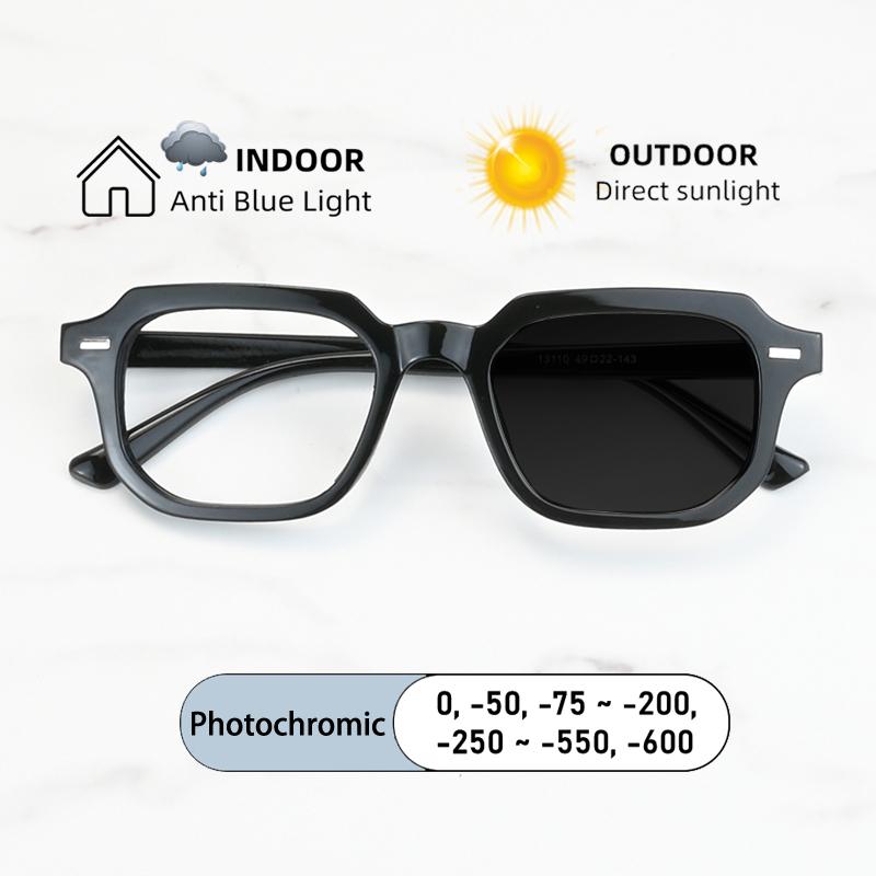 Square Classic Rice Stud Spectacle Frame Men Myopia Glasses Prescription Nearsight Anti Blue Light Women Short Light Eyewear