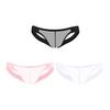 Men Briefs Low Waist Solid Color Thongs Solid Color Mesh Yarn Splicing Ultra Thin