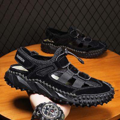 Haute qualité~ 2025 commerce extérieur sac en cuir de vache tête sandales chaussures d'été de plage pour hommes sports de loisirs de plein air sandales d'alpinisme