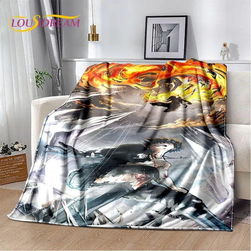 Fairy Tail Japan Anime Cartoon Soft Plush Blanket,Flannel Blanket Throw Blanket for Living Room Bedroom Bed Sofa Picnic Cove Kid