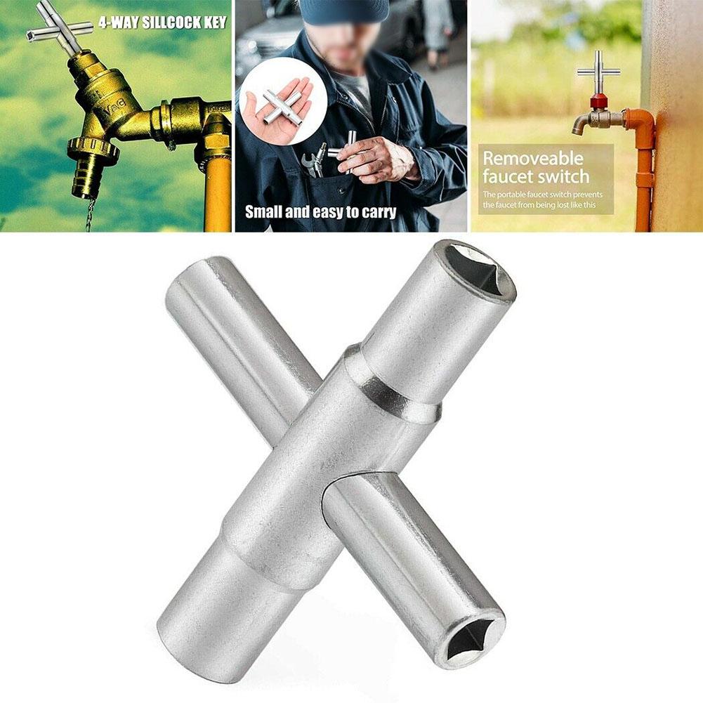 40Cr Steel 7.7*7.7cm Cross Faucet Wrench Hand Tools