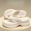 Fashion Women Slippers 2025 Summer Flip Flops Chunky Platform Sandals Lightweight Non Slip Clip Toe Wedge Slippers Outdoor Beach Sandals