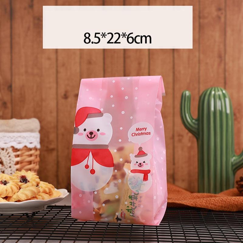 50pcs Snowman Cookie Baking Packaging Bags Candy Snack Gift Bag Xmas Tree Snowflake 2024 Christmas New Year Party Decorations