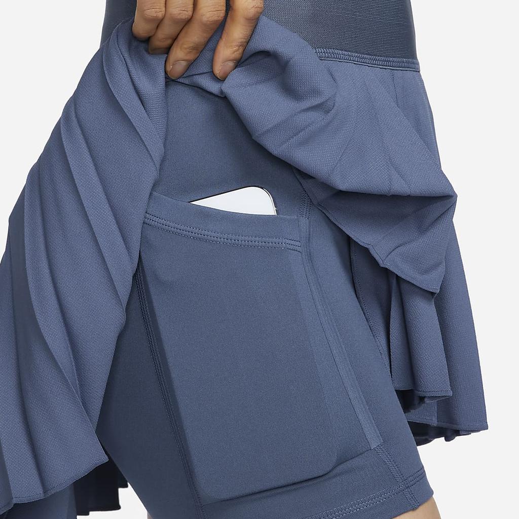 Nike Court Dri-FIT Advantage Solid Quick-Dry Tennis Skirt Women Bottoms Phantom-Blue DR6850-491
