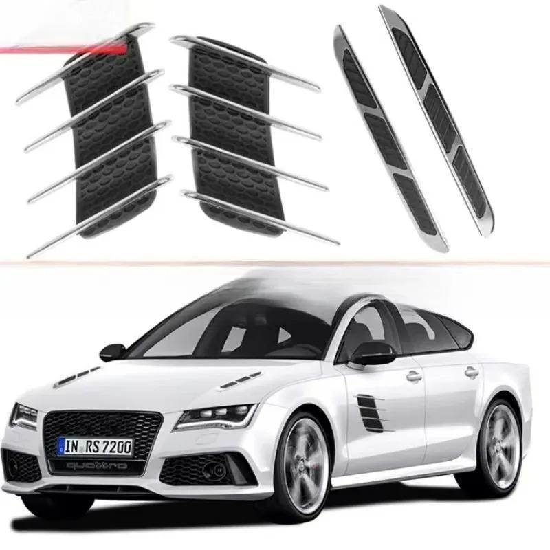 For Simulation Vent False Air Outlet Side Hood Bonnet Decorative Auto Flow Vent Fender Intake Car Shark Gills Outlet Sticker