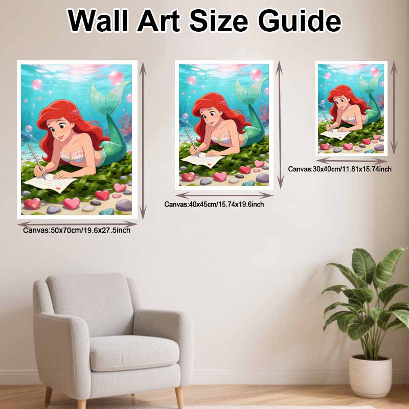 Disney Diamond Painting Kit Classic Ariel Mermaid Style Home Decor Craft Perfect Gift Idea Diamond Art