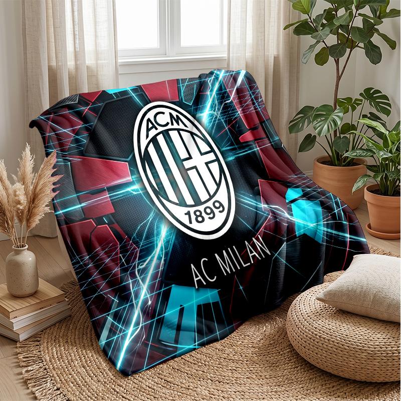 AC Milan Theme blanket Soft Flannel Blanket Plush Throw Blanket Cozy Sofa Bed Blanket for Home Decor
