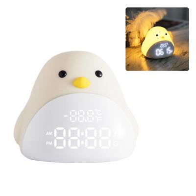 Kreslený roztomilý vtáčik nočné svetlo budík silikónový dotykový USB LED nočná lampa pre deti bábätká deti