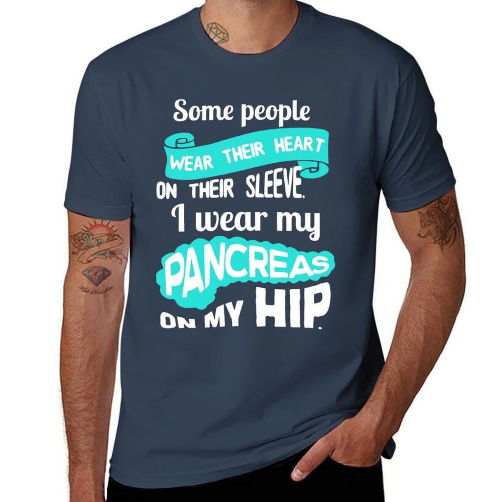Wear My Pancreas On My Hip Diabetes Diabetes T1d Insulin Pump Humor Funny Tshirt Casual Daily Wear Short Sleeve Top Tshirt