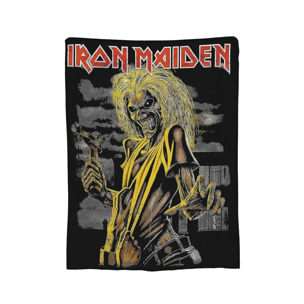 Rock I-Iron M-Maidens Deky Flanelové Letní Klimatizace Heavy Metal Hudba Přenosné Super Měkké Přehozy Přikrývky