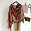New simulation silk fashion cashew print silk scarf female brocade premium shawl warm long scarf