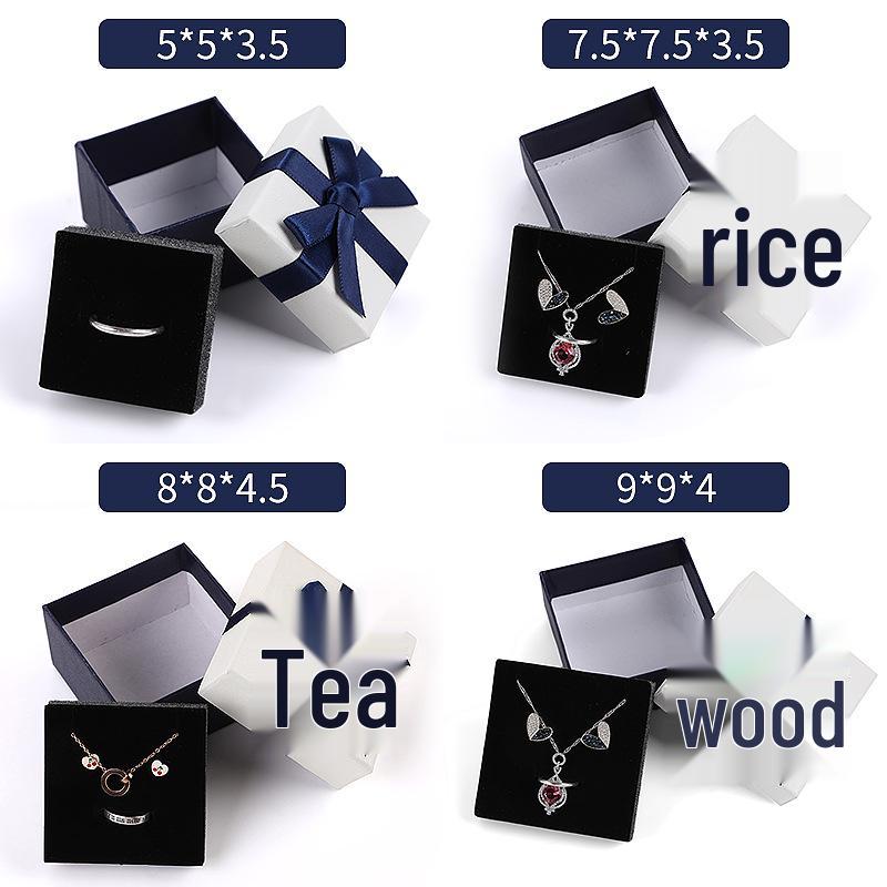 Six-Color Bowknot Jewelry Gift Box for Necklace, Earrings, Studs, and Rings