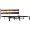 VidaXL Metal Bed Frames Without Mattress Smoked Oak 180x200 Cm 4017057