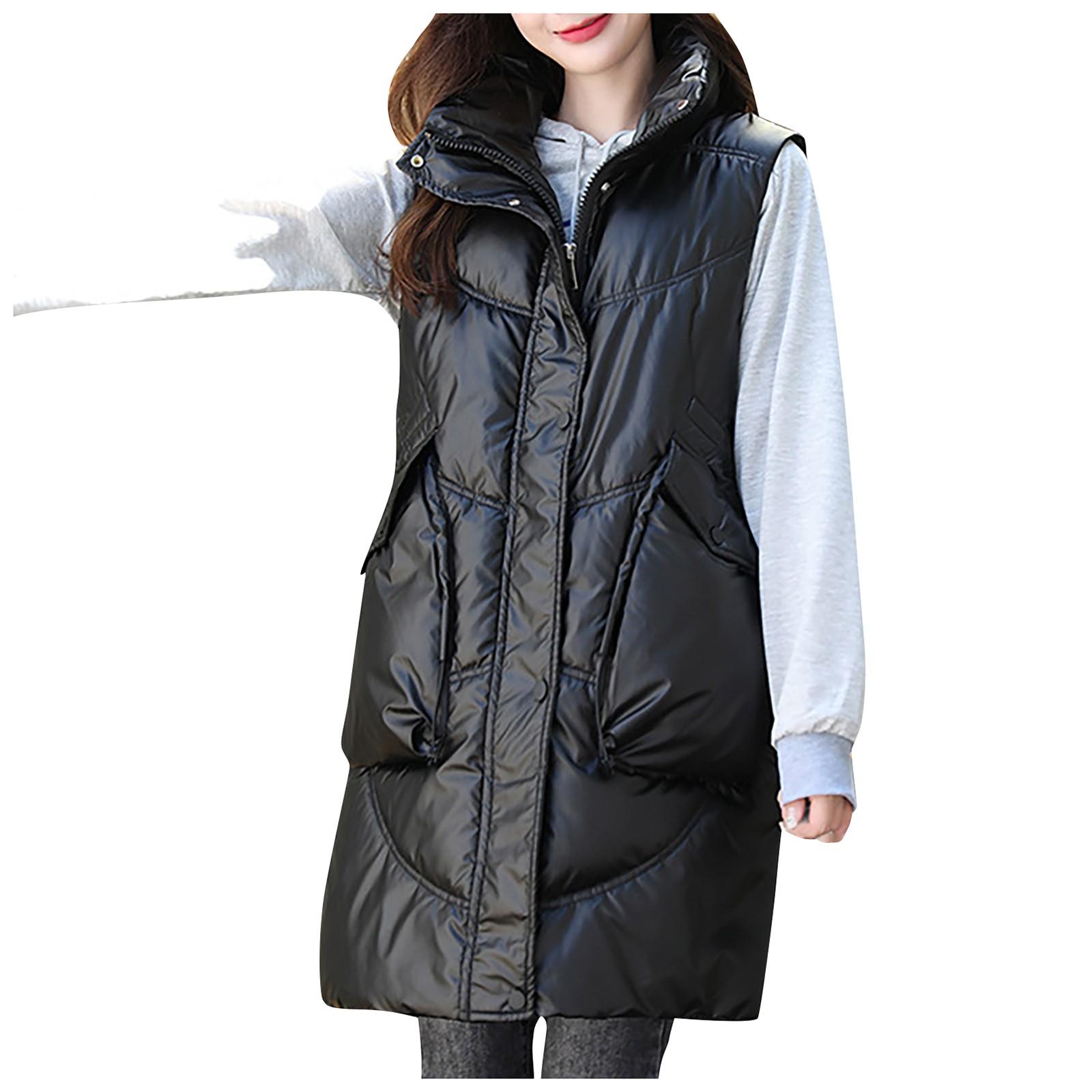 

Женская мода И зимний жилет И пуховик Топы M чёрный