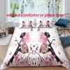 Butterfly Beauty Style Digital Printed Duvet Set - Polyester - Bedroom Decor -1 Bed Cover +2 Pillowcases (no Pillow Core)