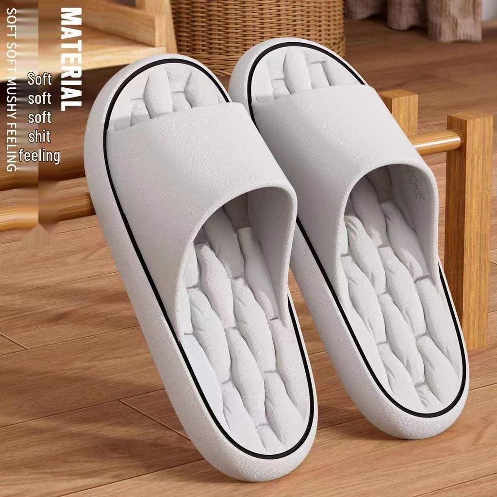 Herren Hausschuhe rutschfest 2024 - Coole Indoor Badezimmer Schlüpfschuhe mit Deodorant-Funktion