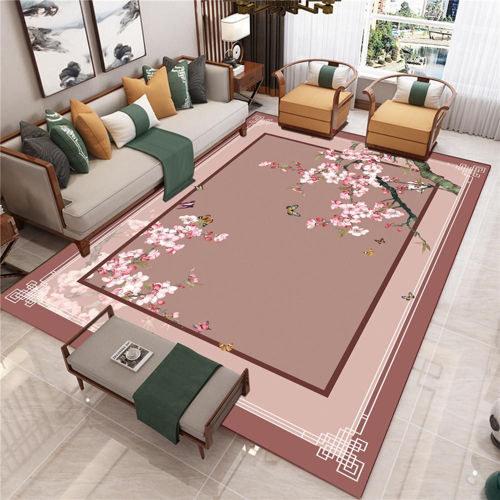New Chinese Style Living Room Carpet Chinese Style Sofa Coffee Table Mat Bedside Classical Style Carpet