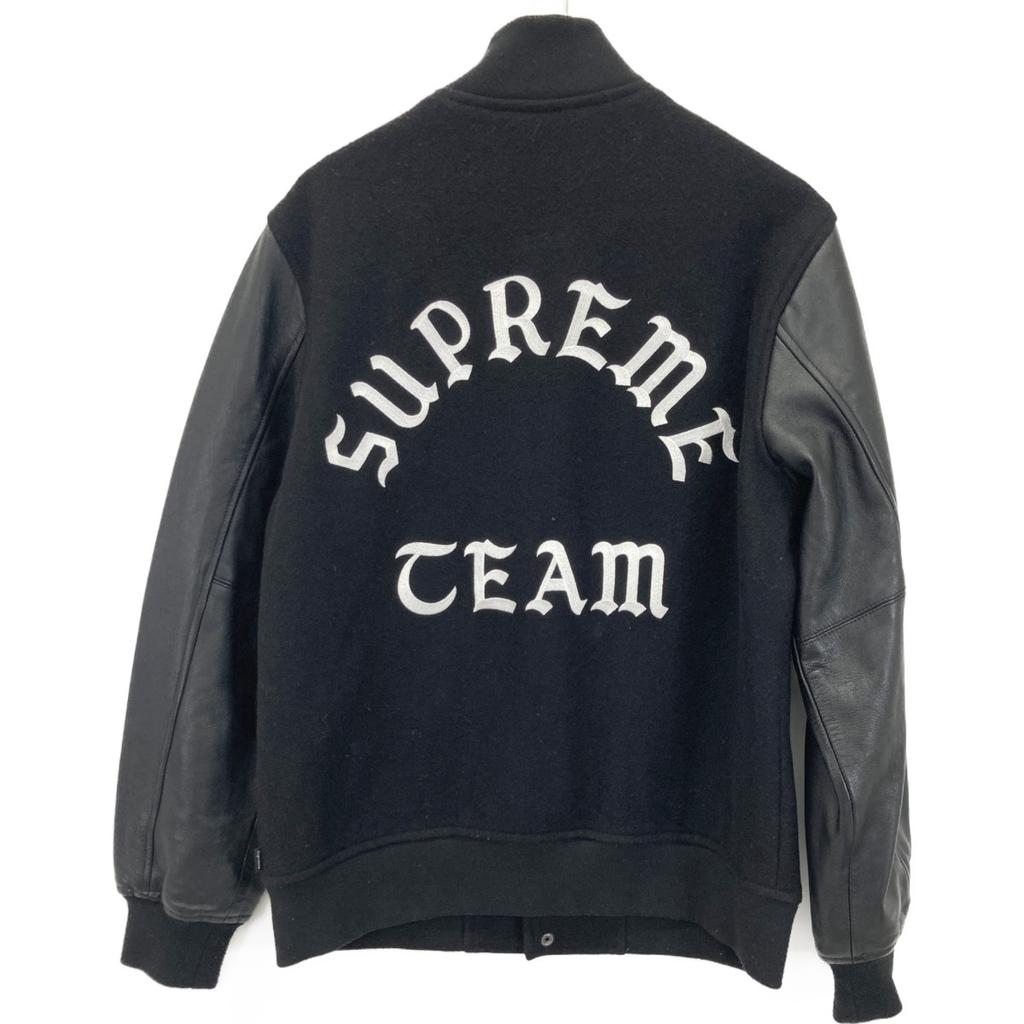 Supreme Black 15AW Varsity Jacket Jacket M blackUsed