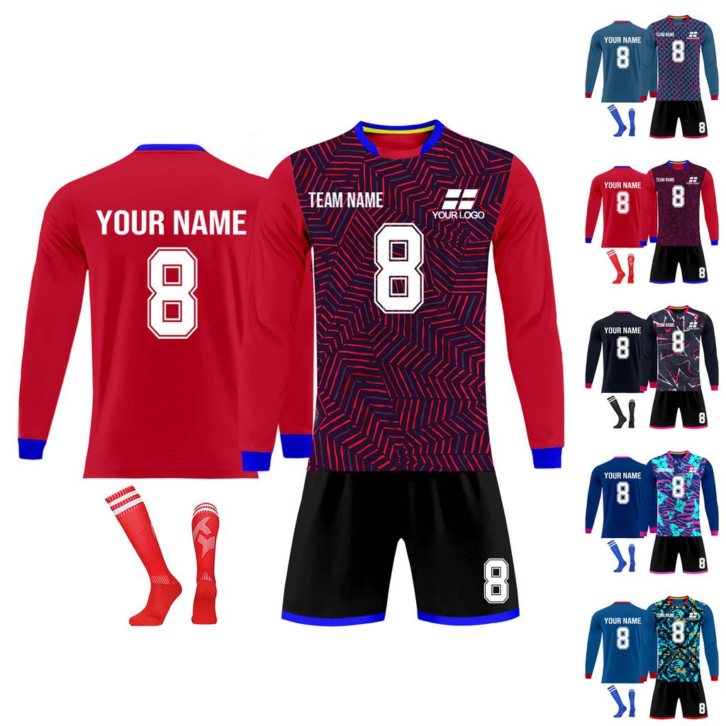 Personlig skjortesett for menn jenter med navnenummer Spesialtilpassede fotballdrakter for gutter treningsdress