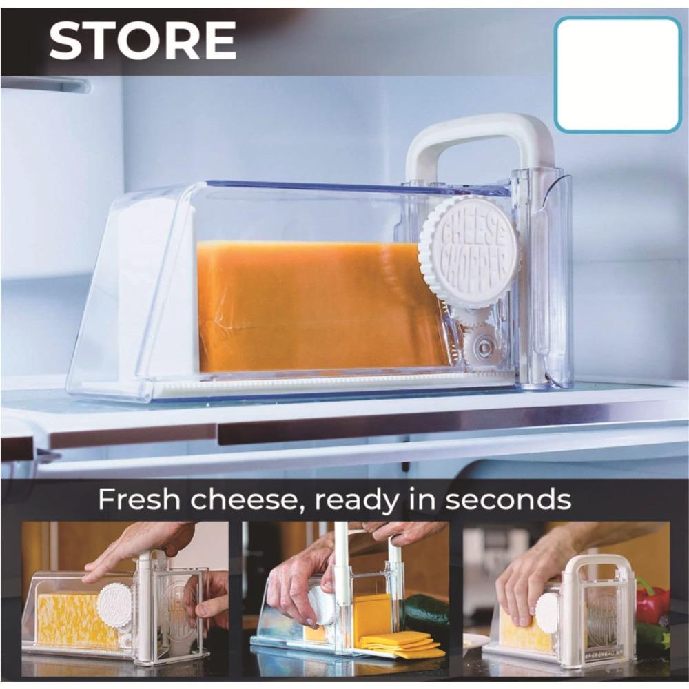 Plastic Cheese Slicer with 3 Metal Blade Cheese Grater Butter Box Cheese Chopper Bread