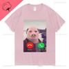 John Pork Is Calling Printed Womes T-Shirt Funny Gift  T Shirt  Fashion Casual Short Sleeve Streetwear Summer Tees