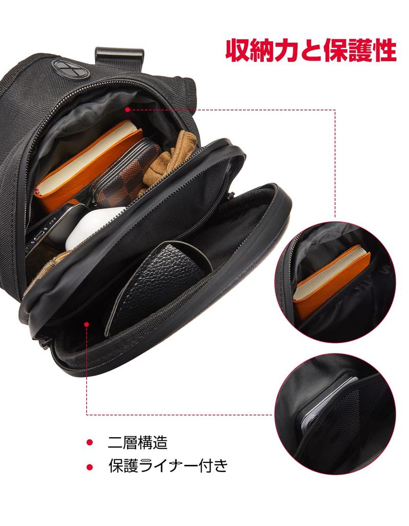 KEMIMOTO Tank Bag for Leg Bikes, Magnetic Waist Bag, Large Capacity, Expandable Capacity, Divider Pocket, Charging Hole, Durable, Universal for Iron T