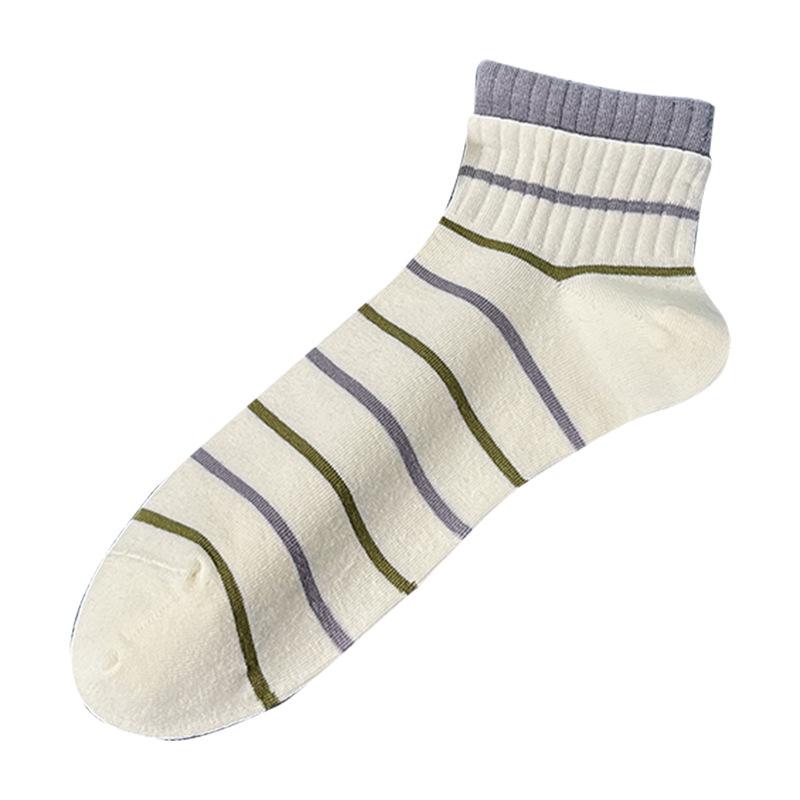 Men's Spring and Summer Short Socks, Teenagers' Summer Pure Cotton All-cotton Anti-odor and Sweat-absorbing Sports and Student Trendy Socks