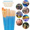 Paint Brushes Set, 20 Pcs Round Pointed Tip Paintbrushes Nylon Hair Artist Acrylic Paint Brushes for Acrylic Oil Watercolor, Face Nail Art