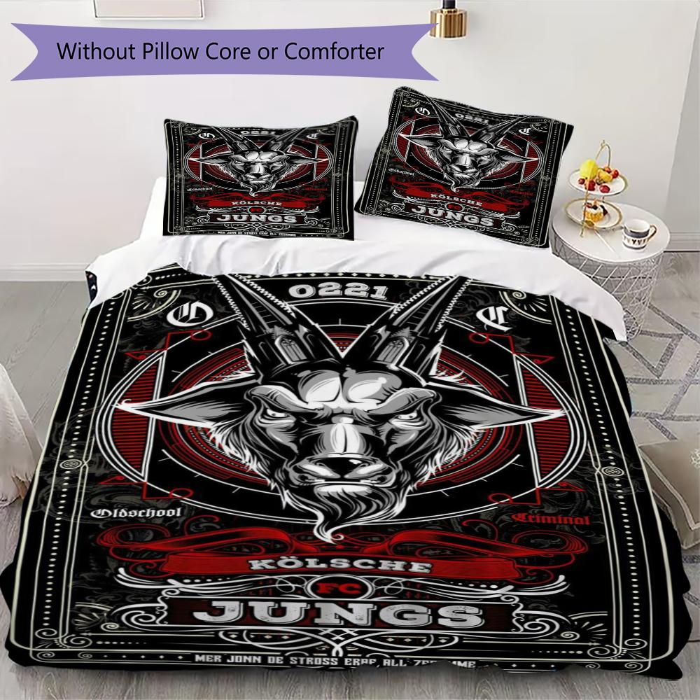 

FC KÖLN Pattern Bedding uilt Set uilt Cover Pillowcase Home Decoration Birthday Gift (1 * duvet cover + 2 * pillowcase without core)51 260x240cm