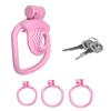 Men's Honeycomb Chastity Cage: Femboy Lock, Plastic Restraint Ring, Slave Training Accessory.
