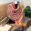 180*135cm Summer Silk Scarf Women Outdoor Shawl Bandanna Foulard Female beach Fashion Luxury Oversized Shawl Head Hijab Wrap