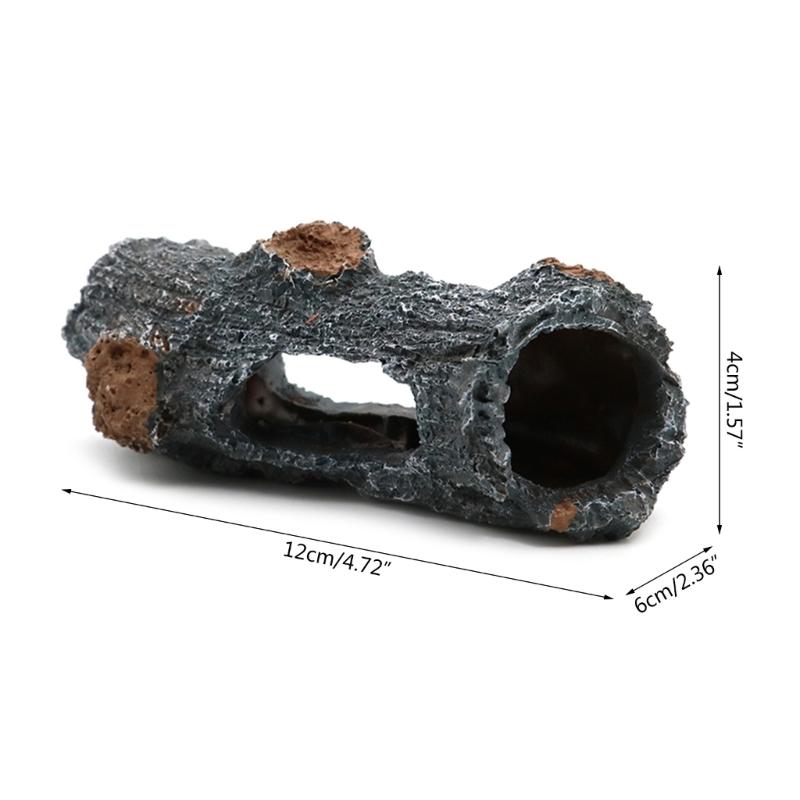 Delicate Mini Artificial Hallowed Tree Cave Terrarium Hideouts Shrimp Hideouts Statue Aquarium Habitat Decors