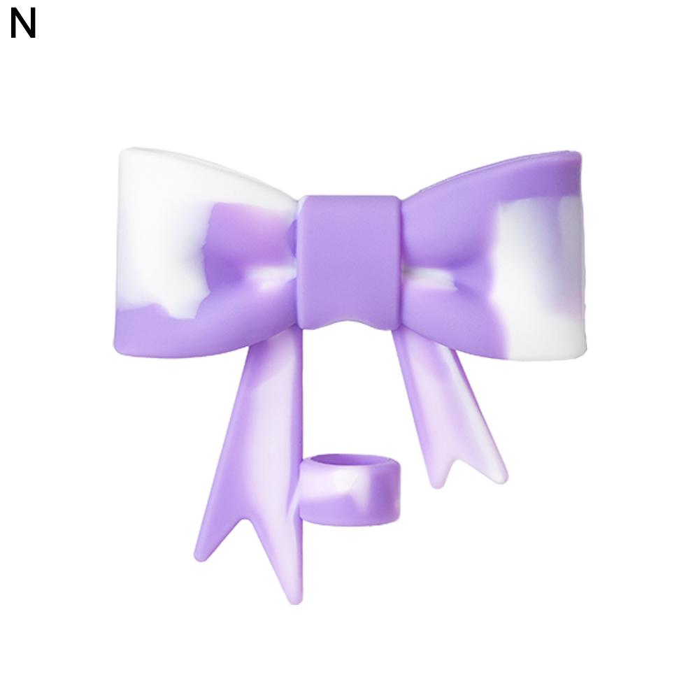 Lovely Bow Straw Covers Cap Toppers For Stanley 30&40 OZ Tumbler Cup Reusable Cute Silicone Straw Tips Lids Protect Covers New