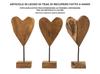 Heart Sculpture Teak Cm 15X10X35