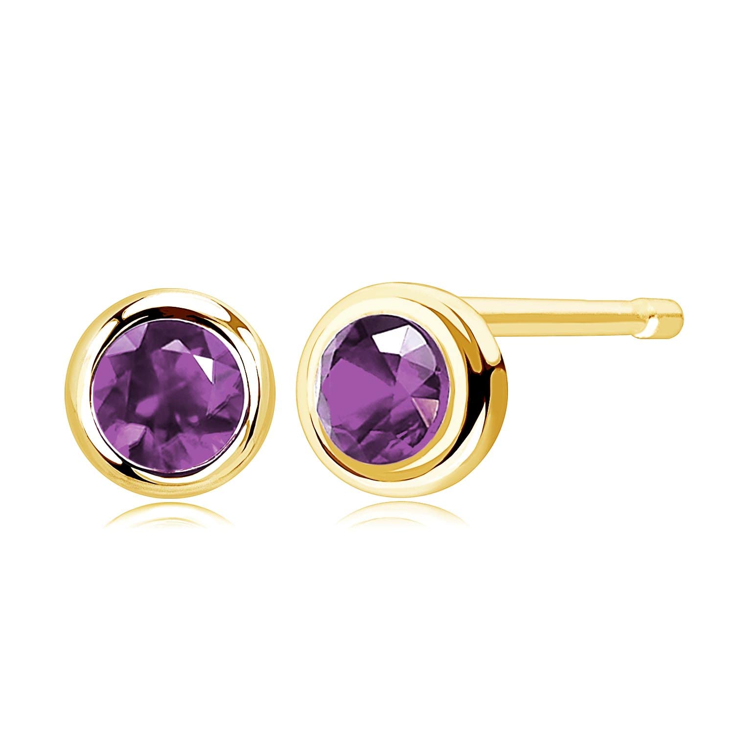 

Lala Christie Fukurin Earrings with February Birthstone Amethyst in 18K Gold, Women s, le102-0003-yg-02