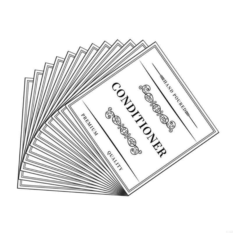 62KD 12Pcs Waterproof Labels Sticker Set for Glass Soap Dispenser and Plastic Bottles