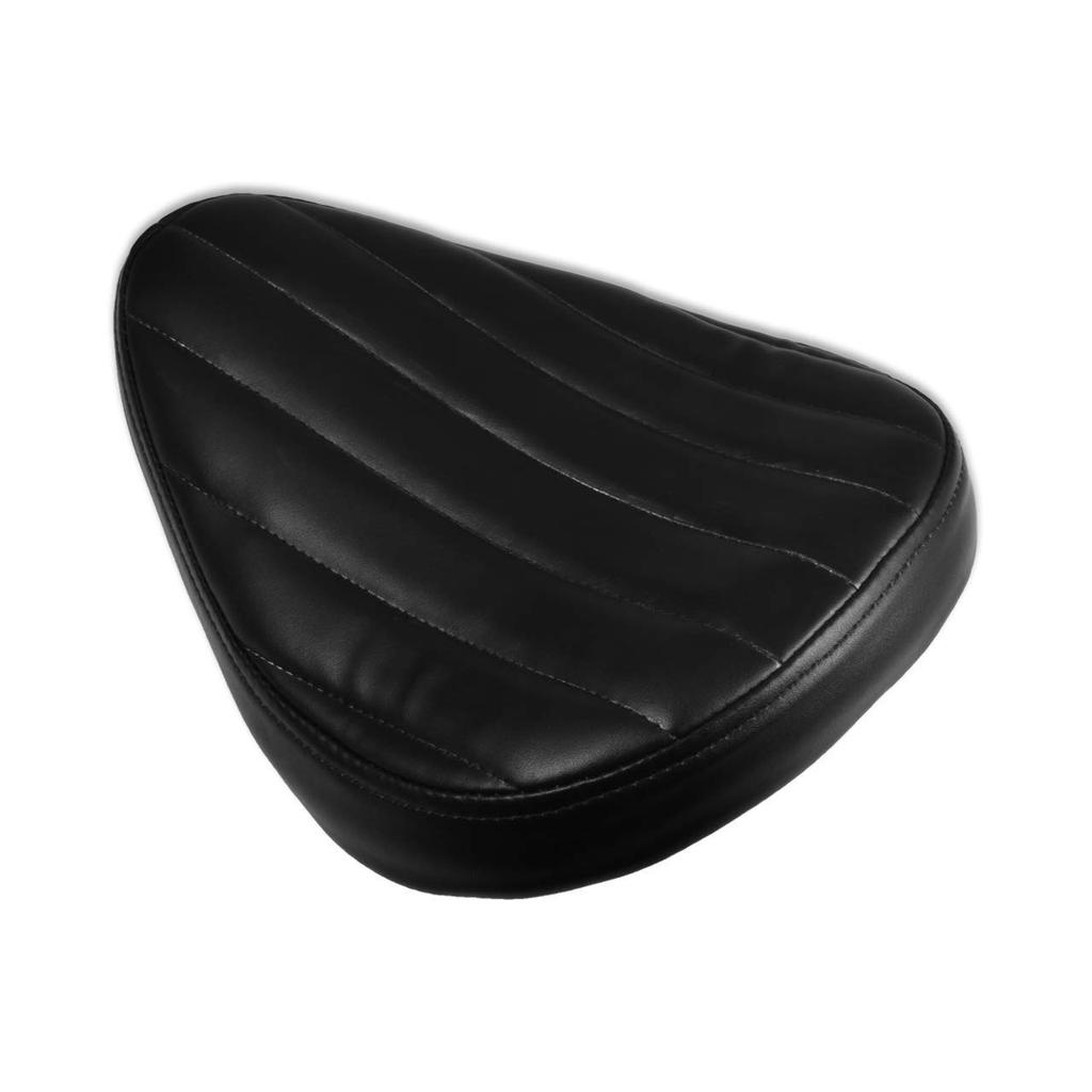 Karun Motorrad Slim Solo Sitz Universal Leder Niedriges Profil Kissen für Cruiser Bobber Chopper