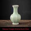 Elegant Bean Green Ceramic Vase - Ru Kiln Luxury Home Decor, Multiple Shapes for Living Room Flower Arrangements