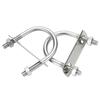 1Set New 304 Stainless Steel M8 Round Tube Clamp With Baffle Screws Round Bolt Pipe U-clamp for Round Tube