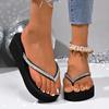 Fashion Women Slippers Crystal Platform Flip Flops Woman Plus Size Light Walking Sandals New Summer Outdoor Wedges Slippers Slides Women