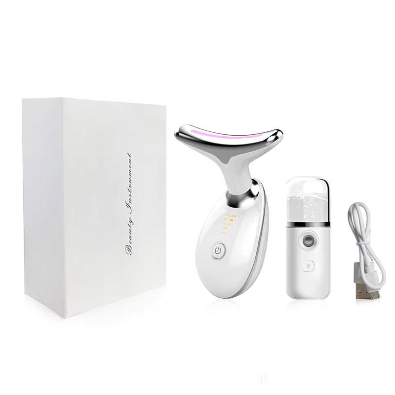 3 Color Neck And Face Massage Device, Multifunction Beauty Instrument, Gift For Women And Mother's Day