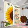 2 Stück 2D Flachdruck Party Vorhänge Sonnenblume inspirierendes Zitat floral 100% Polyester Ohne Strom Feiertagsdekorationen