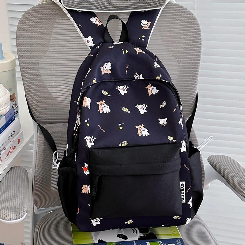 Schoolbag printed backpack Korean version ins cute cartoon backpack female large capacity graffiti student sweet versatile backpack